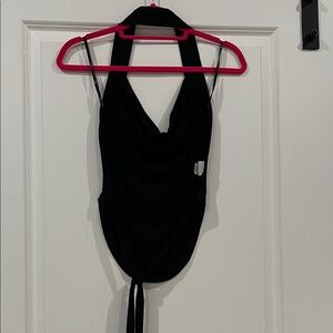 Black Halter Neck Top